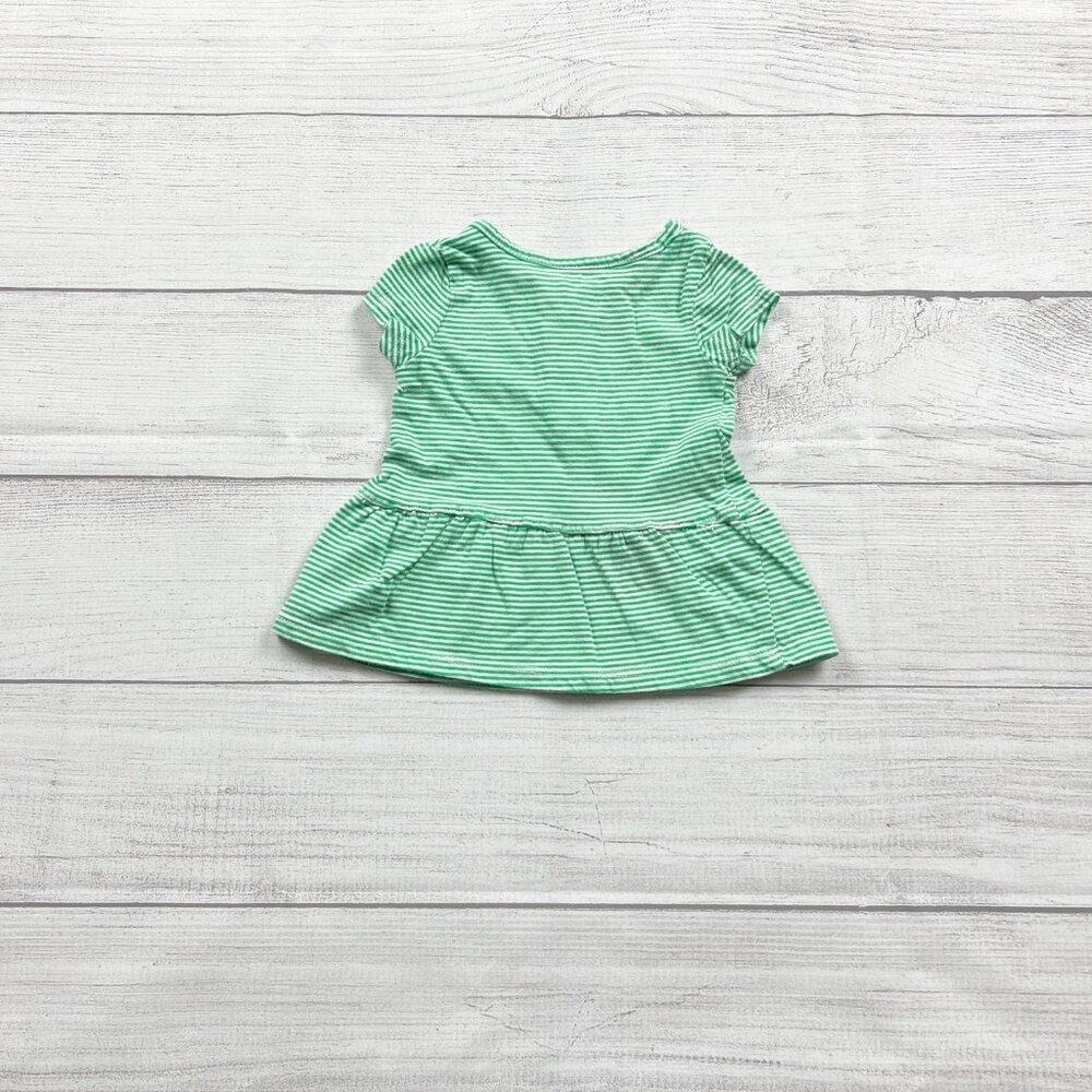 Carter’s Striped Peplum Shamrock Shirt - Picture 3 of 3